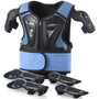yeesport Kinder Protektoren Set mit Brustpanzer, schwarz, inklusive Knie- und Ellenbogenschonern