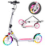 TENBOOM Cityroller Erwachsene – klappbar, Handbremse. Schwarzer Tretroller mit Lenker, Deck, Rädern und Handbremse. Für klappbare, urbane Fortbewegung.