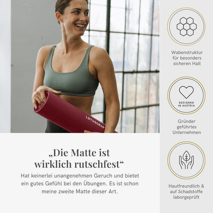 Lotuscrafts Yogamatte MUDRA, 5 mm, rutschfest, 183 x 60 cm