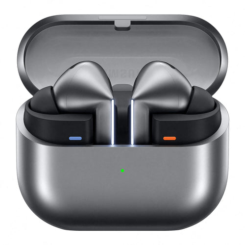 Samsung Galaxy Buds3 Pro In-Ear Bluetooth-Kopfhörer mit ANC, Silver – Ladeetui mit transparentem Deckel