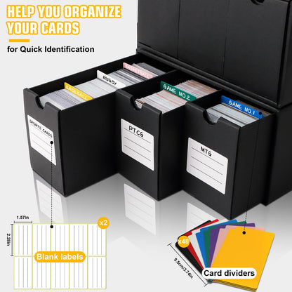 HIMOMO Sammelkarten-Aufbewahrungsbox für 18000+ Karten (TCG, MTG)