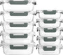 MCIRCO Glas-Frischhaltedosen Set, 20-teilig, Borosilikatglas