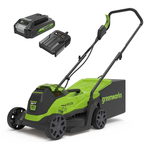 Greenworks GD24LM33K2 Akku-Rasenmäher 24V, 33 cm Schnittbreite