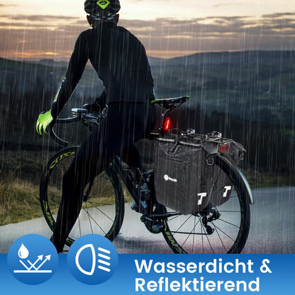 Toyvile Gepäckträgertaschen 2er Set, wasserdichte Fahrradtaschen 48 L