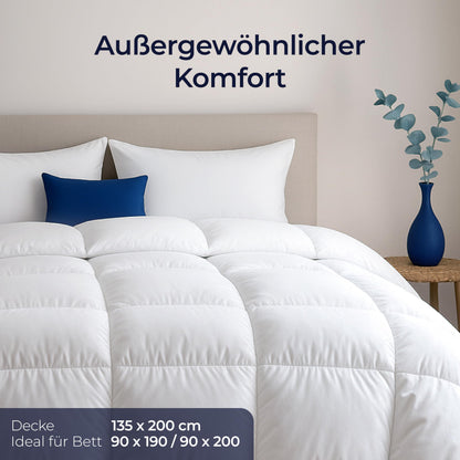 Dreamzie Daunendecke 135x200 cm – Ganzjahresdecke 450 gsm