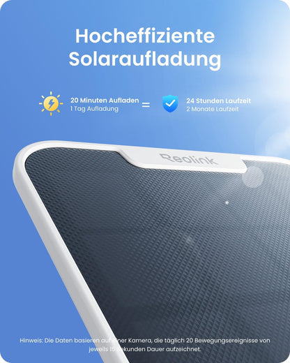 Reolink Argus PT Ultra 4K Solar Überwachungskamera mit Solarpanel