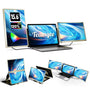Teamgee Laptop Bildschirm Extender - 15.6" Triple FHD: Schwarzes, faltbares Triple-Display. Fügt zwei Zusatzmonitore hinzu.