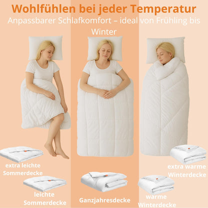 sleepling Sommer Daunendecke 155x220 cm, 90% Daunen, extra leicht