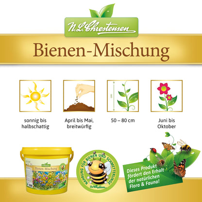 Chrestensen BIG Eimer Blumensaatgut Bienenweide für 500–1000 m²
