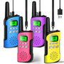 AWANFI Walkie Talkie Kinder 4er Set mit VOX und Taschenlampe, Funkgeräte mit LCD-Display und Gürtelclip