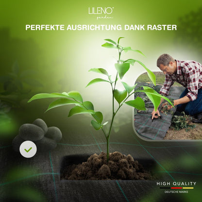 LILENO HOME Anti-Unkrautgewebe 100 g/m² wasserdurchlässig 2 x 15 m