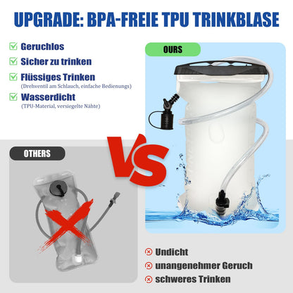 ONETOALL Laufweste mit Trinkblase 2L, ultraleichter Laufrucksack