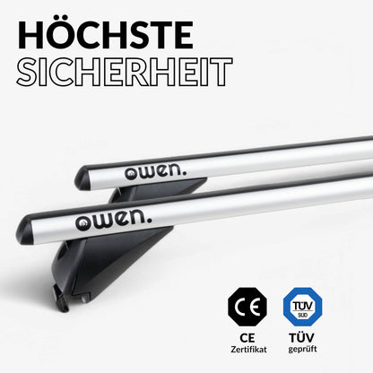 Owen Dachträger Universal 135 cm – Aluminium Relingträger bis 90 kg
