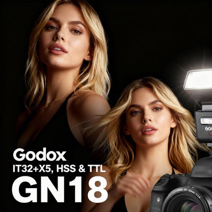 Godox iT32 TTL Mini-Blitzgerät mit X5-S Auslöser für Sony