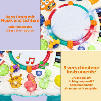 Fajiabao Musikspieltisch Baby 6 in 1 Musikspielzeug ab 1 Jahr