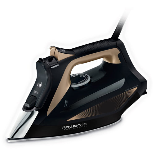 Rowenta Focus Excel Dampfbügeleisen DW5325, 2700 W, schwarz/kupfer, mit transparensem Wassertank