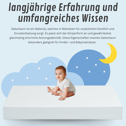 Arensberger Kindermatratze Nora 80x160 cm, Gelschaum, Höhe 12 cm
