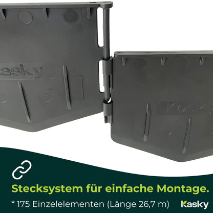 Kasky Rasenkante aus recyceltem Kunststoff - Beeteinfassung 26,7 m