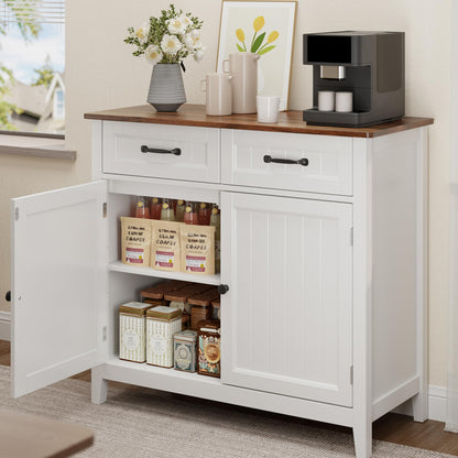 Bealife Küchenschrank Sideboard – Schubladen & Türen, Braun