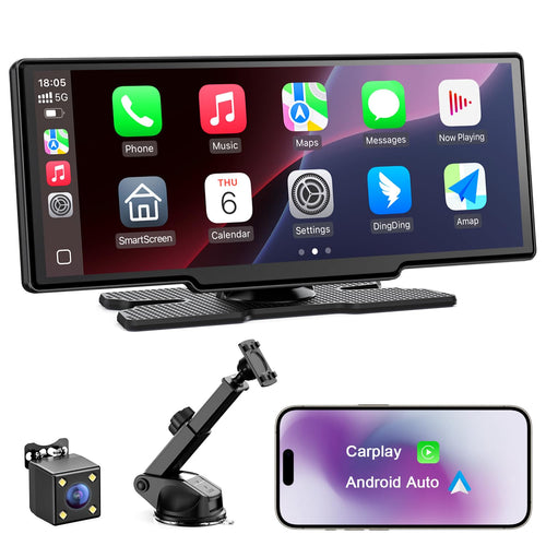 Avylet 8.1" Wireless Carplay Display Android Auto Rückfahrkamera: Rechteckig, schwarz. Für Navigation und Medien im Fahrzeug.