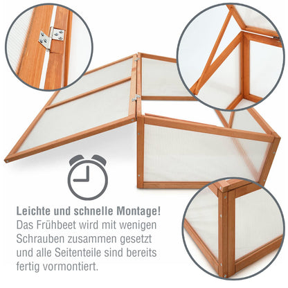 zooprinz Frühbeet HERBA Gewächshaus aus Holz und Polycarbonat