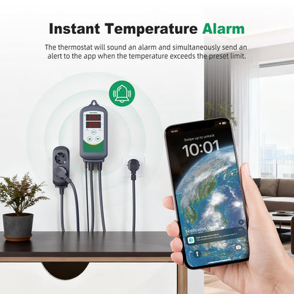 Inkbird ITC-308-WIFI Temperaturregler mit App-Steuerung, Grau