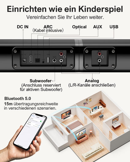 ULTIMEA Apollo S40 Pro 2.2 Soundbar - teilbar, app-gesteuert