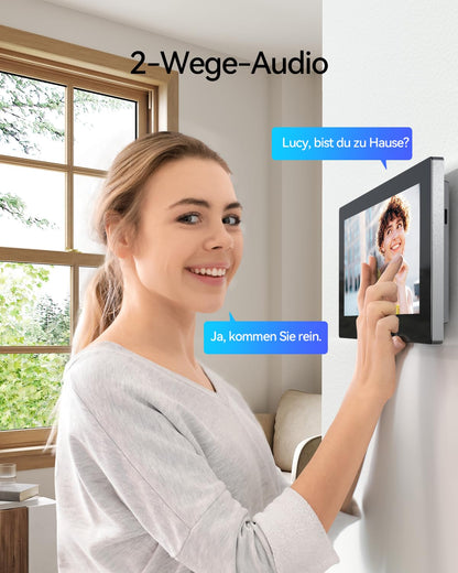 TMEZON WLAN IP Türsprechanlage 2-Familienhaus 1080P 7'' Touchscreen