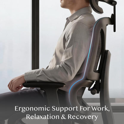 FLEXISPOT ErgoX ergonomischer Bürostuhl mit 3D-Armlehnen, schwarz