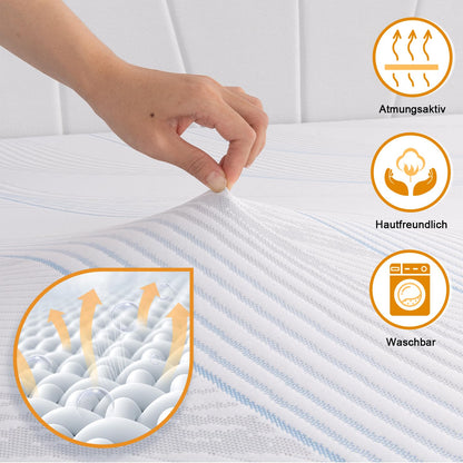 Sleremind Matratzen Topper 140x200 cm, 7 cm Gel-Memory-Schaum
