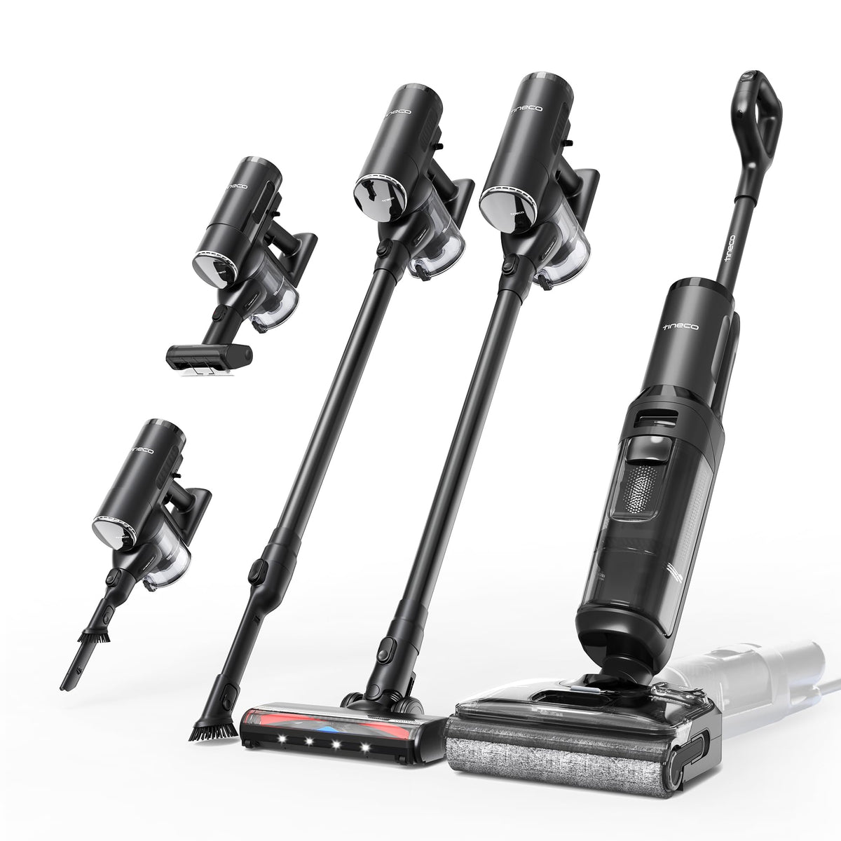 Tineco FLOOR ONE Switch S7 Stretch Nass-Trockensauger 5-in-1 Set für nasse und trockene Verschmutzungen im ganzen Haus