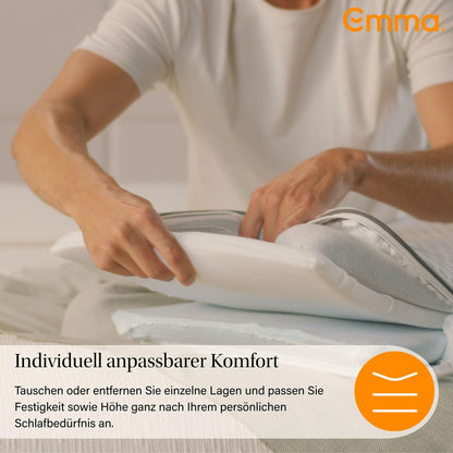 Emma Premium Stützkissen 70x40 cm – Ergonomisches Nackenkissen