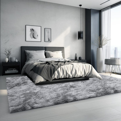 Sour Lemon Hochflor Teppich Grau – 200x300 cm, Waschbar