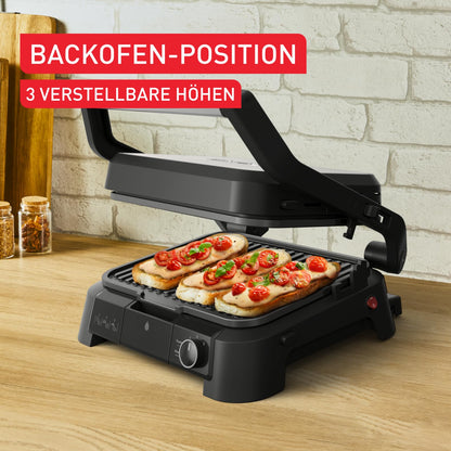 Tefal SuperGrill 3in1 Kontaktgrill - Schwarz Silber GC510DE0