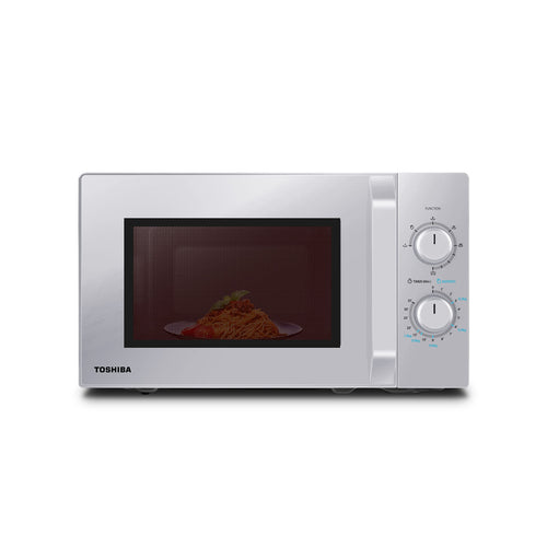 Toshiba MW2-MG20PF(SL) Mikrowellenherd Grill & Kombi – Silber. Silbernes Gerät zum Erhitzen, Auftauen, Grillen und Garen von Speisen.