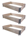 BigDean 3X Hochbeet Palettenrahmen Holz 120x80x20cm. Rechteckige Holzrahmen. Ermöglicht Gärtnern im Hochbeet.