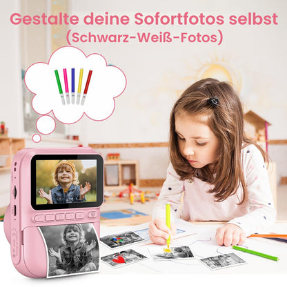GREENKINDER Sofortbildkamera Kinder H2, 14 MP, 3-Zoll-Display, 32 GB