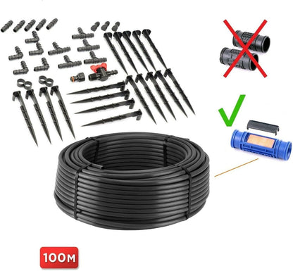 Sellnet Tropfrohr 16 mm druckkompensiert 100 m Tropfbewässerung Set