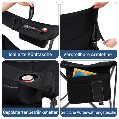 TIMBER RIDGE Campingstuhl 2er Set Übergross - Gepolstert, Kühltasche