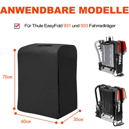 FEIJAZUM Fahrradträgertasche für Thule Easyfold XT 931/933, Schwarz