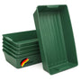 BURI Gärtnerbox Pflanzschale 6er Set grün 58x32x11 cm Anzuchtschale – rechteckige Kunststoffschalen