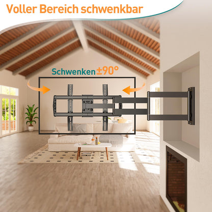 ELIVED EV3038 Vollbewegliche TV-Wandhalterung Langarm 42-75 Zoll