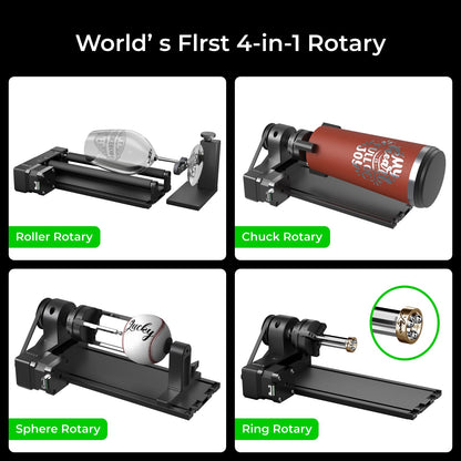 xTool RA2 Pro Rotationsachse für zylindrische Laser Gravuren