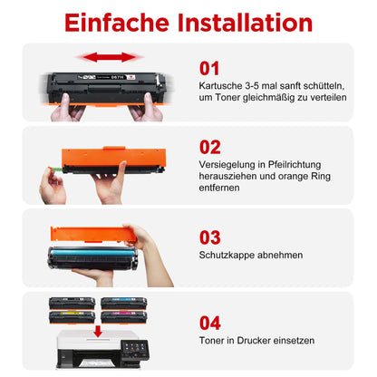 AUMOK 067H Toner-Set 4er-Pack kompatibel für Canon 067 i-SENSYS