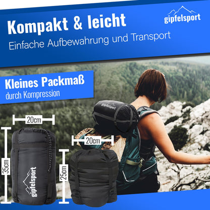 Gipfelsport Ultraleicht Mumienschlafsack - 3 Jahreszeiten -10°C
