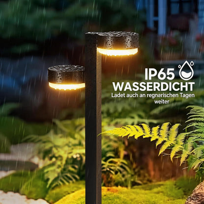 GEARLITE Solarleuchten für Aussen, 4er-Set, warmweiss, IP65