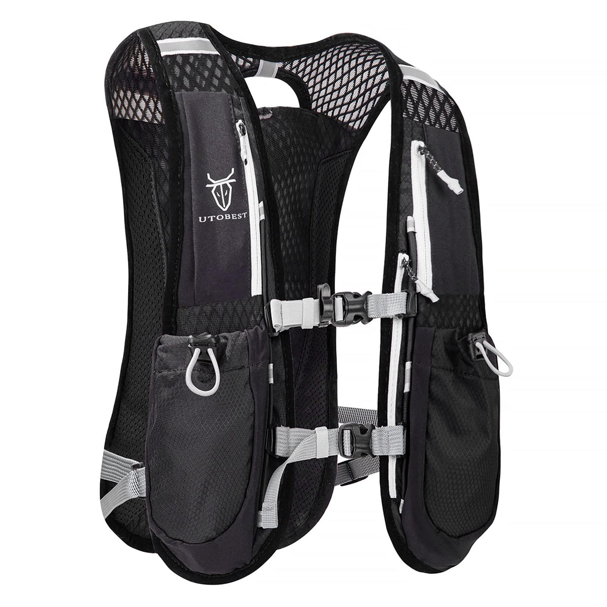 UTOBEST Laufrucksack 5L, ultraleichter Trinkrucksack reflektierend mit atmungsaktivem Meshgewebe