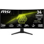 MSI MAG 346CQ Gaming Monitor: Gebogener 34" UWQHD Bildschirm für flüssiges Gaming dank 180Hz Bildwiederholfrequenz.