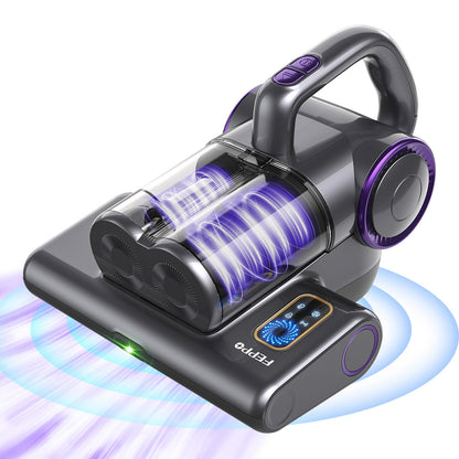 FEPPO Matratzen Milbensauger – Kabelgebunden mit UV-C & Wärme. Weißer Milbensauger eliminiert Milben, Allergene von Matratzen.
