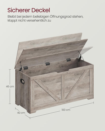 VASAGLE LSB060K03 Schuhbank mit Stauraum - Greige meliert